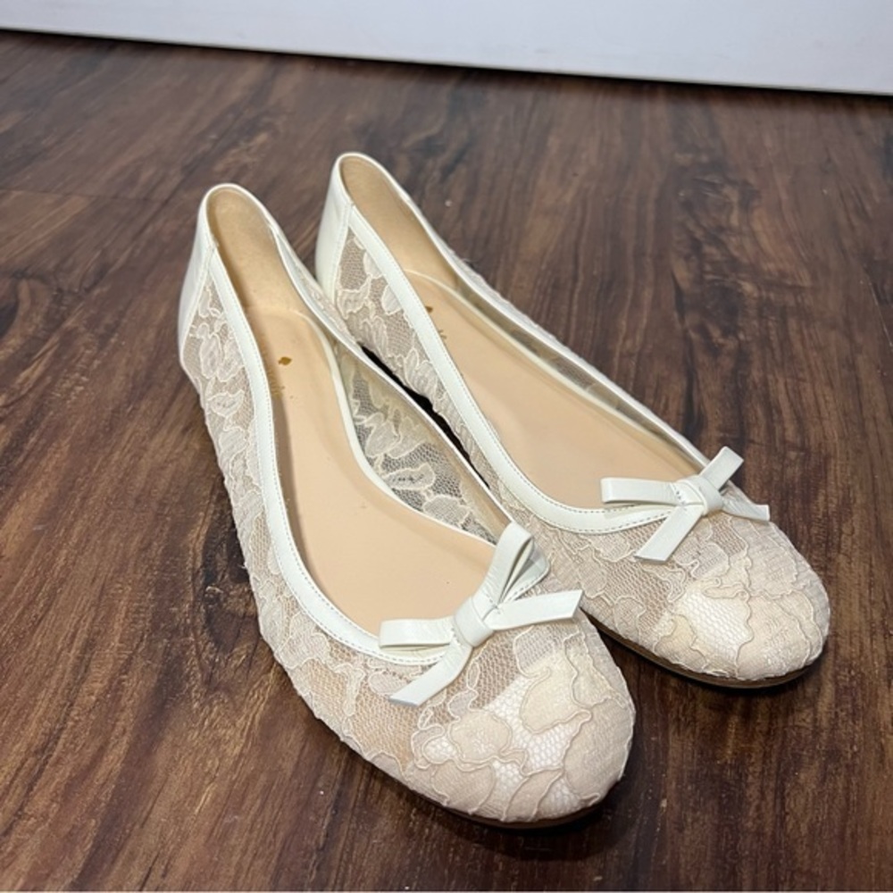 Kate Spade New York white flats